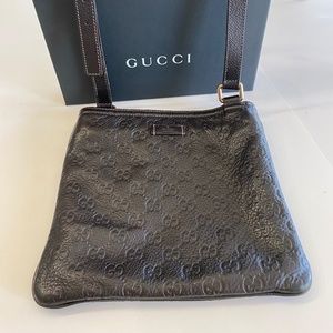 Gucci cross body bag, dark brown